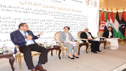 موجز أعمال الجلسة الثانية للمؤتمر العام العاشر لمنظمة المرأة العربية باللغات العربية والإنجليزية والفرنسية والألمانية والاسبانية واليابانية
