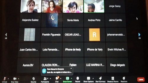 المديرة العامة لمنظمة المرأة العربية تلقي محاضرة لغرفة الصناعة والتجارة في كولومبيا عبر زووم 