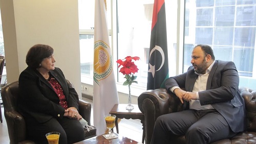   وزير الشباب والرياضة بحكومة الوحدة الوطنية بدولة ليبيا يزور مقر منظمة المرأة العربية