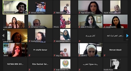 في افتتاح أعمال المرحلة الثانية من برنامج مراقبة الانتخابات العامة من منظور النوع الاجتماعي لمنظمة المرأة العربية: بناء كوادر وطنية